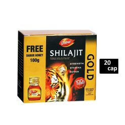 Dabur Shilajit Gold 20 Capsule with 100gm Honey Free