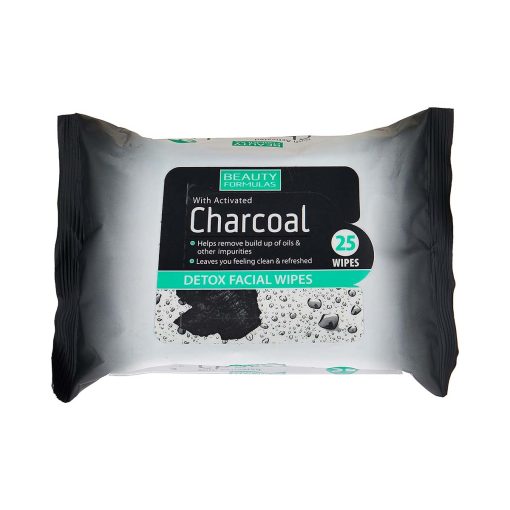 Beauty Formulas Charcoal Detox Facial Wipes (25 Wipes)