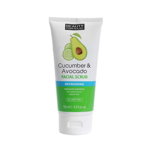 Beauty Formulas Cucumber And Avocado Facial Scrub 150ml