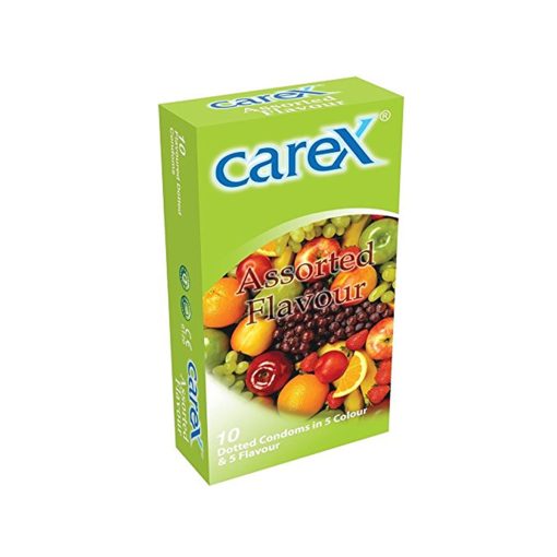 Carex Assorted Flavours Dotted Condom – 10Pcs