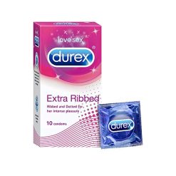 Durex Extra Ribbed Condom (10 Condoms)