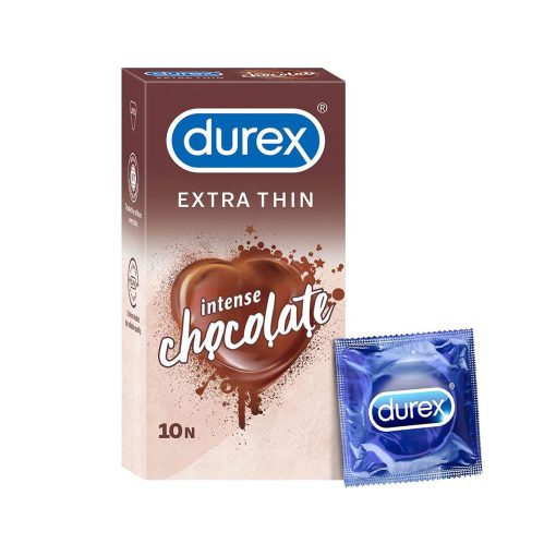 Durex Extra Thin Intense Chocolate Flavoured Condom - 10Pcs