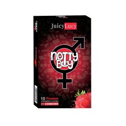 NottyBoy JuicyLucy Strawberry Flavoured Condoms – 10Pcs