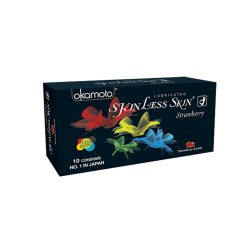 Okamoto Skinless Skin Strawberry Dotted Condom – 10Pcs
