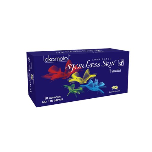 Okamoto Skinless Skin – Vanilla Flavour Dotted Condom – 10Pcs