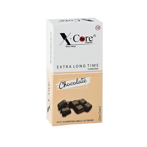 X-Core Extra Time Dotted Condom (Chocolate Flavoured) – 10pcs