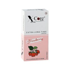 X-Core Extra Time Long Lasting Dotted Condom (Strawberry Flav) – 10Pcs