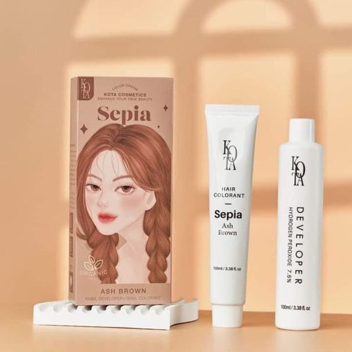 Kota Natural Sepia Permanent Hair Color Cream (Ash Brown) - Image 2