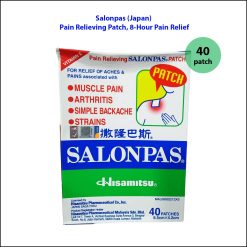 Salonpas Pain Relieving Patch, 8-Hour Pain Relief- 40 Patches