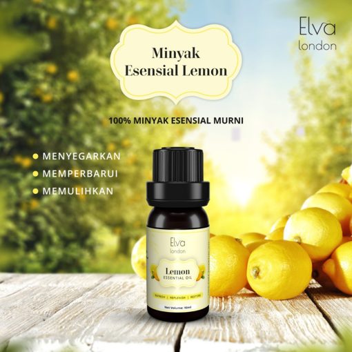 Elva London Lemon Pure Essential Oil 10ml - Image 2