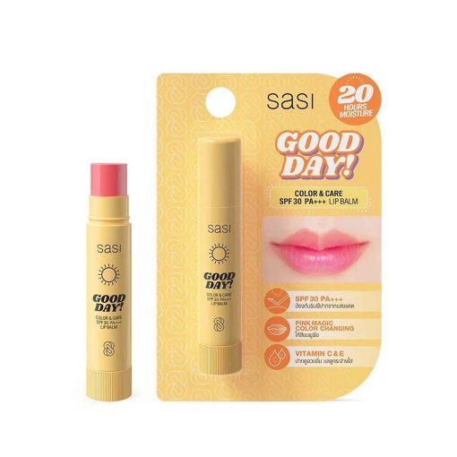Sasi Good Day Color and Care (SPF30 PA+++) Pink Lip Balm 3.9g