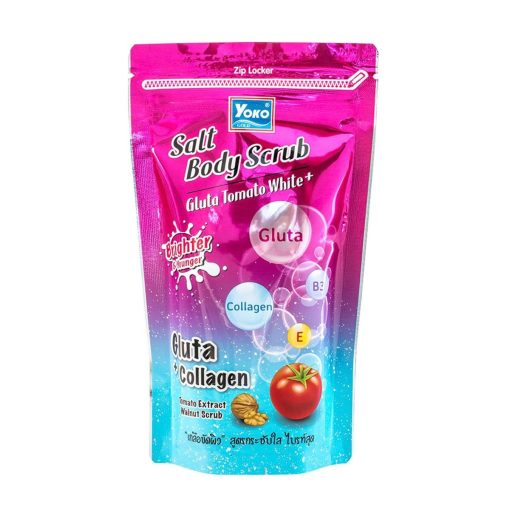 Yoko Gold Gluta Tomato White Gluta Collagen Salt Body Scrub  350g