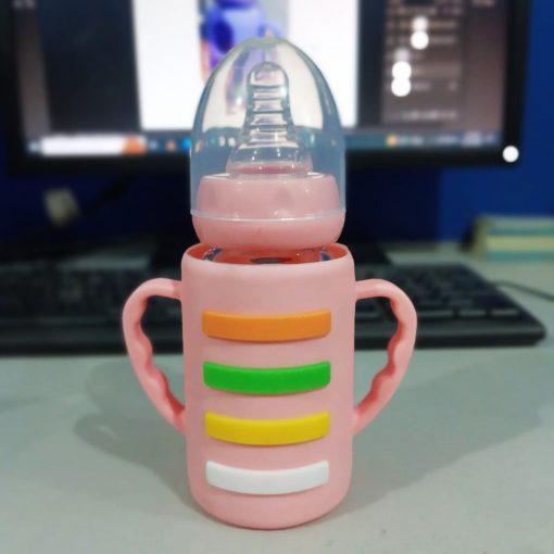 Little Fish Glass 0+month Baby Feeding Bottle with Handles 120 ml - Image 4