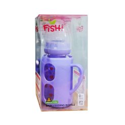 Little Fish Glass 0+month Baby Feeding Bottle with Handles 120 ml