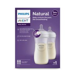 Philips Avent Feeder Natural Response Baby Bottle 3m+ 330ml x2 Plastic Bottle