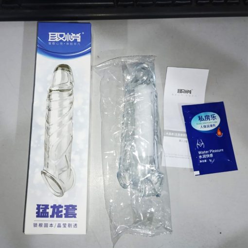 Umuse Penis Locked Pure Silicone Crystal Magic Condom - Image 2