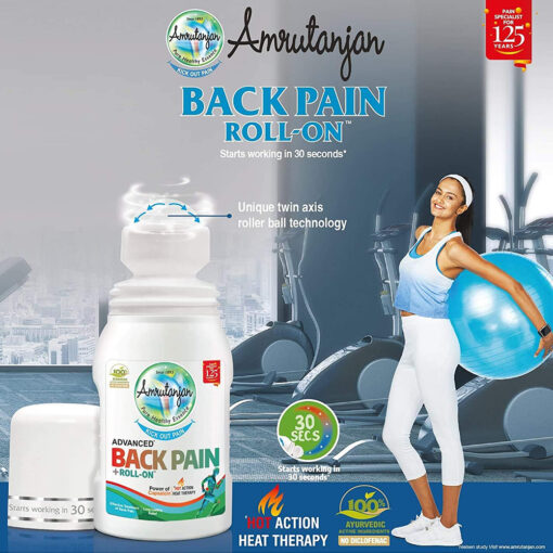 Amrutanjan Back pain Roll-on 50ml - Image 2