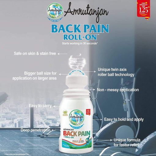 Amrutanjan Back pain Roll-on 50ml - Image 4