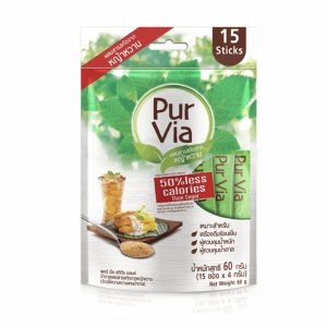 PurVia Stevia Extract Sugar Blend 1 Bag (15 Sachets)
