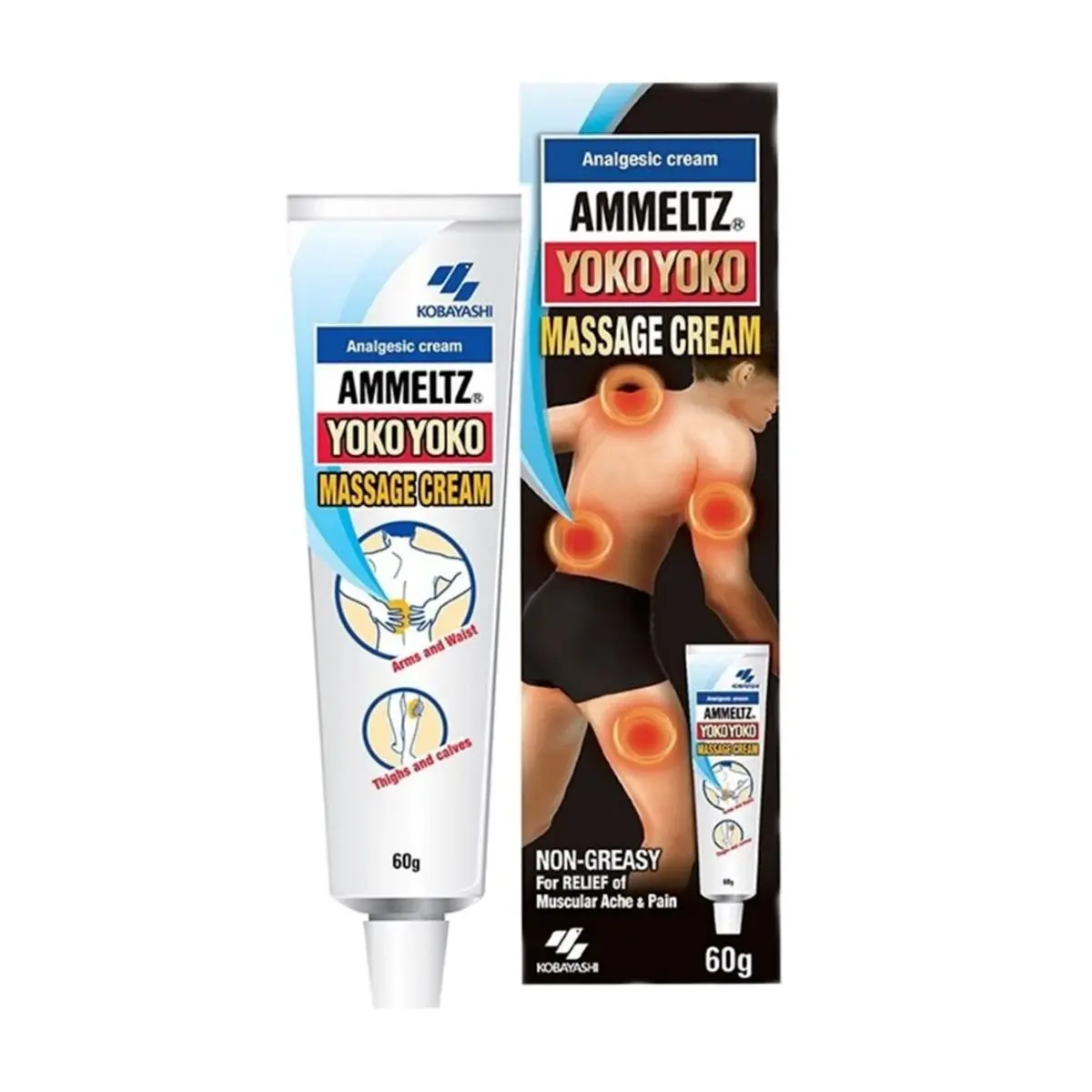 AMMELTZ Yoko Yoko Massage Cream For RELIEF of Muscular Ache & Pain 60g