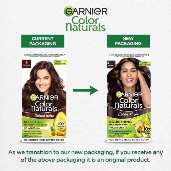 Garnier Color Naturals Nourishing Permanent Hair Colour Cream (3 darkest brown) - Image 2