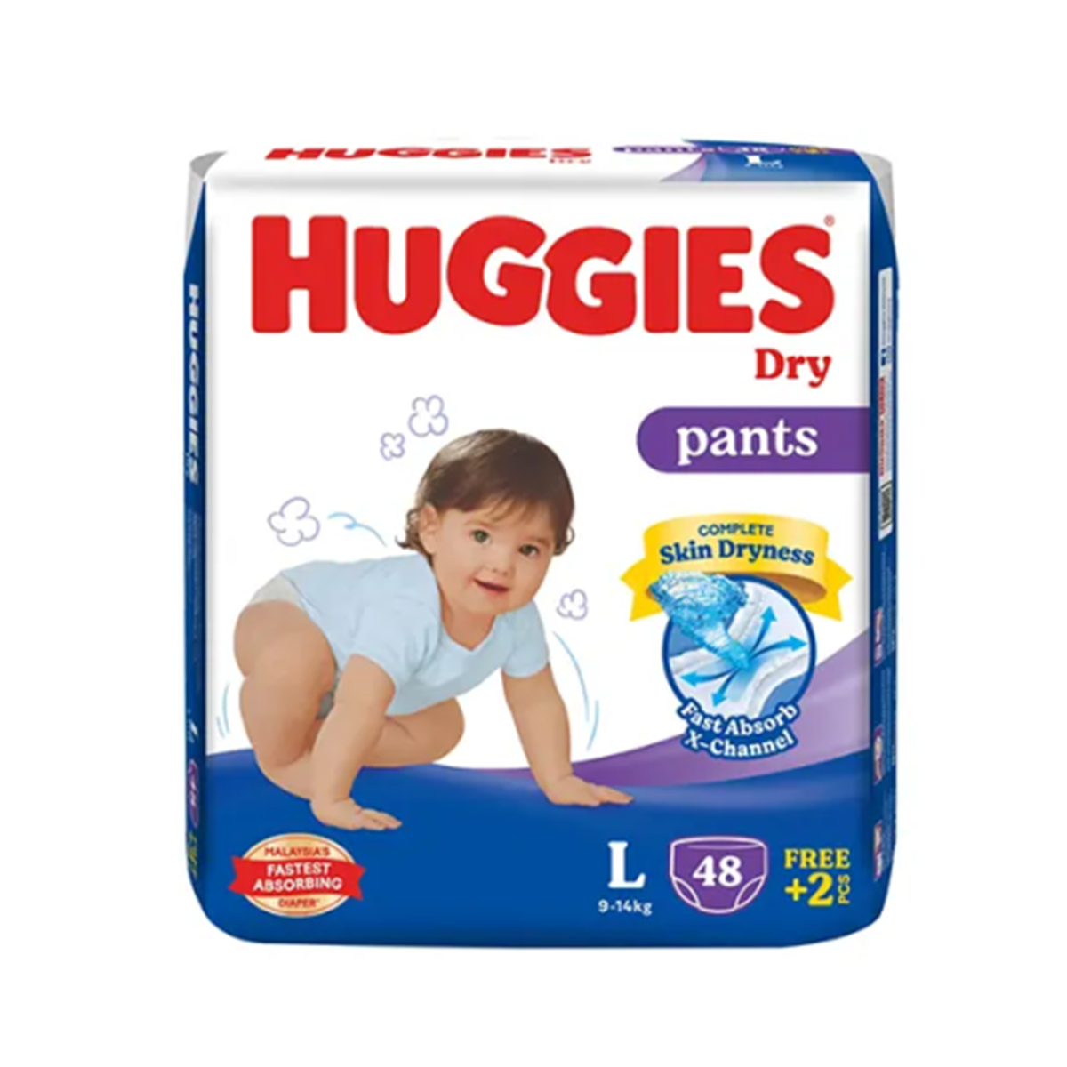 Huggies Dry Large Pant Diaper 9-14Kg – 48 Pcs