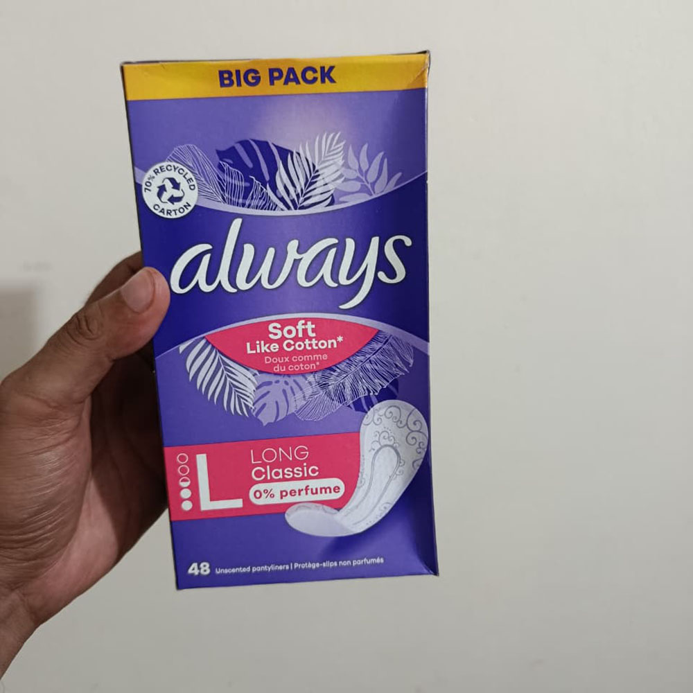 Always Dailies Soft Like Cotton Long Classic Pantyliners (48 Pantyliners) - Image 3